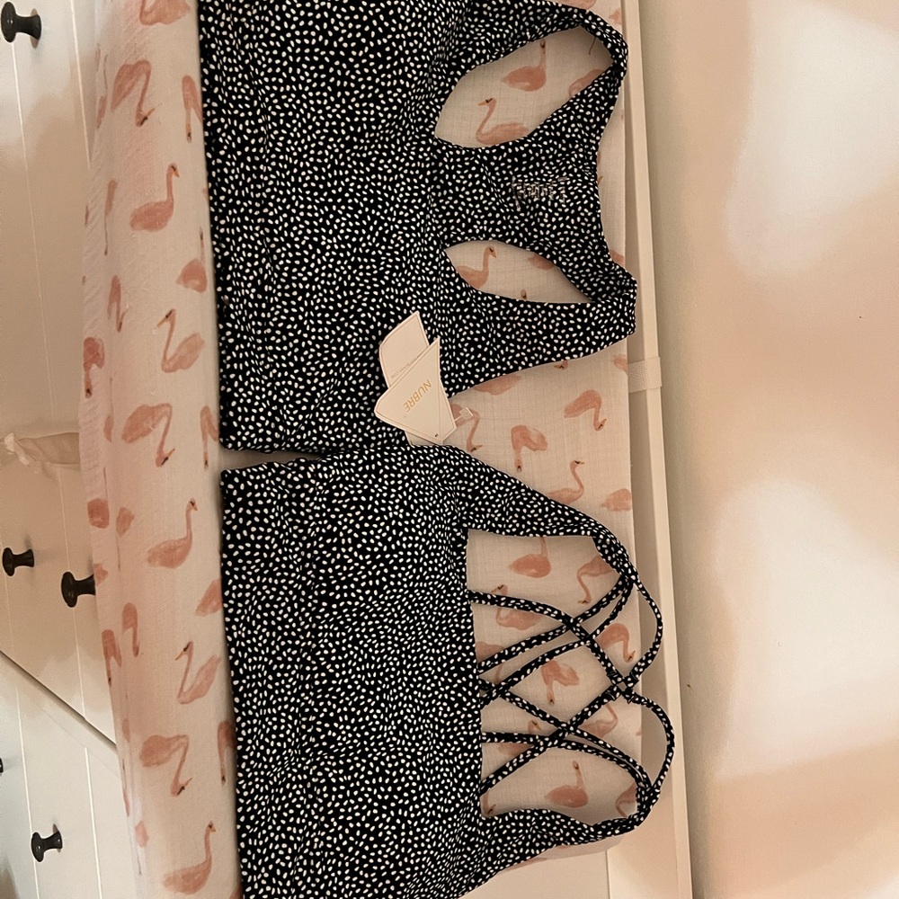 Black & White Speckled Active Sports Bras - Set of 2